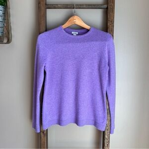 LL Bean Purple Cashmere Crewneck Sweater